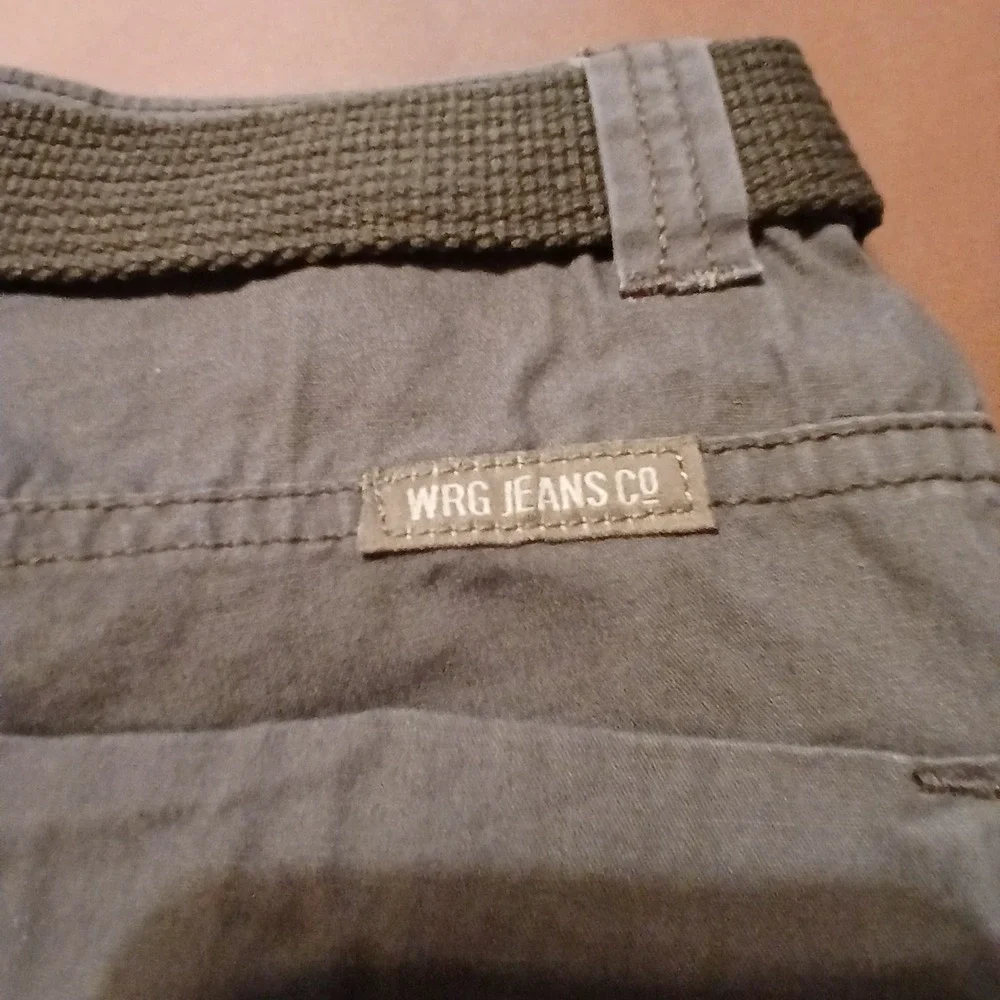 Wrangler Jeans Boy Youth 14 Husky Grey Adjustable Waist Cargo Pant